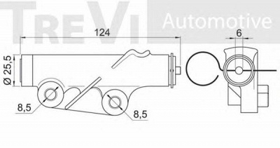 TREVI AUTOMOTIVE td1720 -  Успокоитель, зубчатый ремень